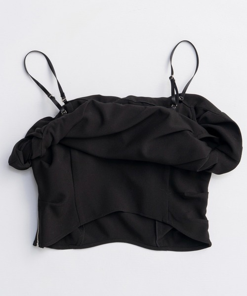MAISON SPECIAL(メゾンスペシャル)の「Twist Off-Shoulder Blouse/ツイストオフショルビスチェ(その他トップス・レディース・ブラウン/ダークブラック/ブラック・FREE)」の13枚目の写真