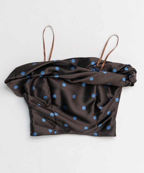 MAISON SPECIAL(メゾンスペシャル)の「Twist Off-Shoulder Blouse/ツイストオフショルビスチェ(その他トップス・レディース・ブラウン/ダークブラック/ブラック・FREE)」の15枚目の写真