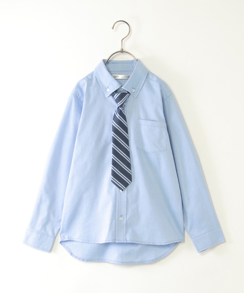 ikka（イッカ）の「【フォーマル対応】ネクタイ付きダンガリーシャツ（120~160cm）（シャツ/ブラウス・キッズ・サックスブルー・120/130/140/150/160）」の14枚目の写真