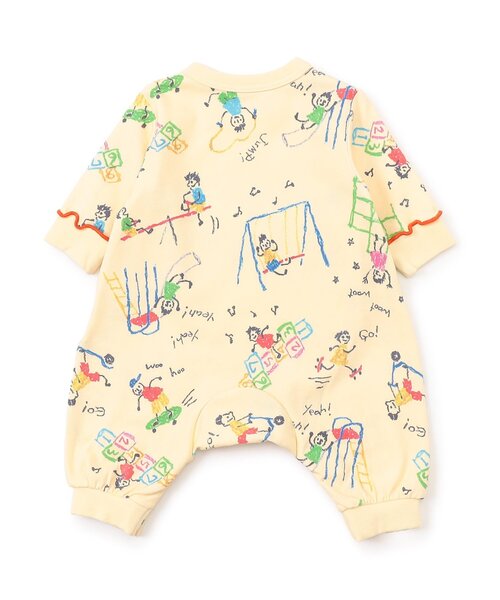 BIT'Z（ビッツ）の「楽しく遊ぼう総柄カバーオール（ロンパース・キッズ・アイボリー/サーモンピンク/ミント/イエロー・60/70/80）」の10枚目の写真