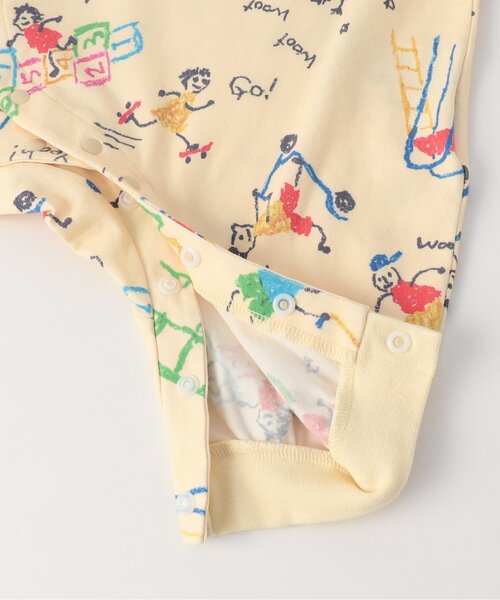 BIT'Z（ビッツ）の「楽しく遊ぼう総柄カバーオール（ロンパース・キッズ・アイボリー/サーモンピンク/ミント/イエロー・60/70/80）」の5枚目の写真