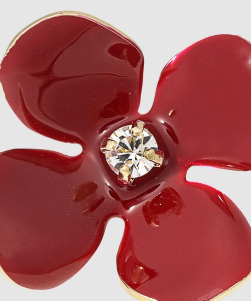 MARNI（マルニ）の「FLOWER / ピアス（ピアス（両耳用）・レディース・レッド/アイボリー・ONE SIZE）」の5枚目の写真