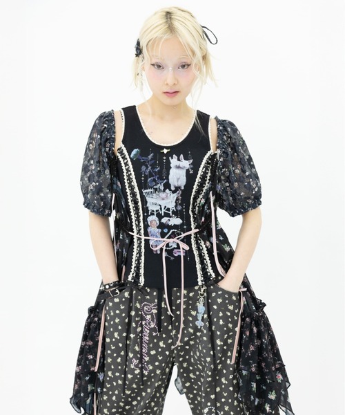 rurumu:(ルルムウ)の「rurumu:/ルルムウ/drawstring rhinestone cargo pants(その他パンツ・レディース・グレー/オリーブ/ブラック/アイボリー・L/M)」の8枚目の写真