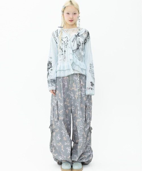 rurumu:(ルルムウ)の「rurumu:/ルルムウ/drawstring rhinestone cargo pants(その他パンツ・レディース・グレー/オリーブ/ブラック/アイボリー・L/M)」の12枚目の写真