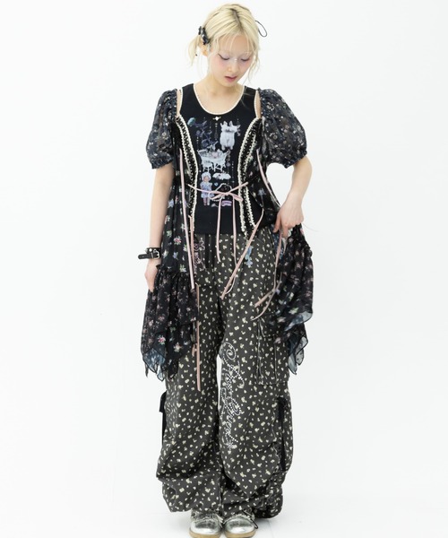 rurumu:(ルルムウ)の「rurumu:/ルルムウ/drawstring rhinestone cargo pants(その他パンツ・レディース・グレー/オリーブ/ブラック/アイボリー・L/M)」の15枚目の写真