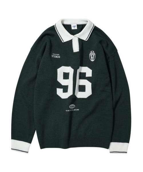 STENDS（ステンズ）の「[M~4XL] フットボールカラー配色ニット_グリーン（ニット/セーター・レディース・その他・XXX-LARGE/MEDIUM/LARGE/X-LARGE/XX-LARGE/XXXX-LARGE）」の11枚目の写真
