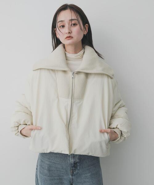 【NEW】センスオブプレイスバイアーバンリサーチ（SENSE OF PLACE）/ビッグカラーショートパフジャケット セール】ビッグカラーショートパフジャケット（ダウンジャケット