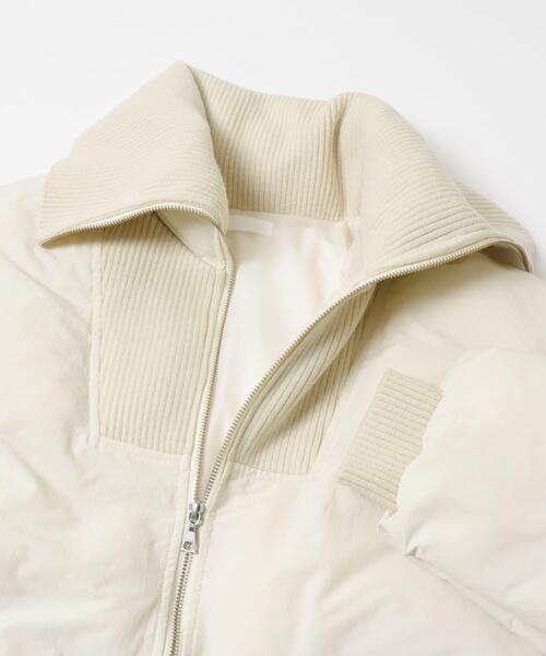 SENSE OF PLACE by URBAN RESEARCH(センスオブプレイスバイアーバンリサーチ)の「ビッグカラーショートパフジャケット(ダウンジャケット/コート・レディース・カーキ/ライトベージュ/ブラック・ONE)」の10枚目の写真