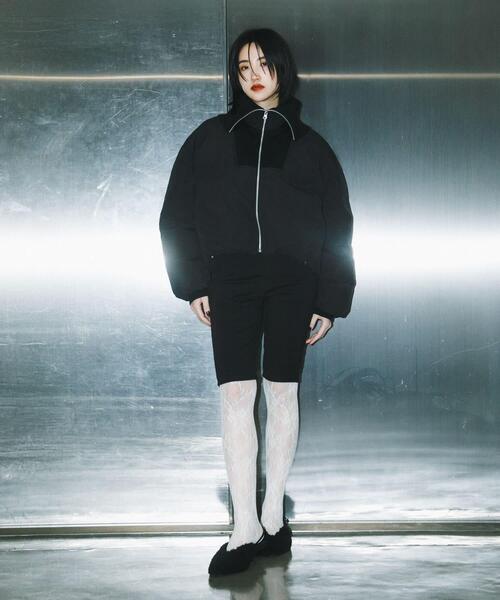 SENSE OF PLACE by URBAN RESEARCH(センスオブプレイスバイアーバンリサーチ)の「ビッグカラーショートパフジャケット(ダウンジャケット/コート・レディース・カーキ/ライトベージュ/ブラック・ONE)」の20枚目の写真