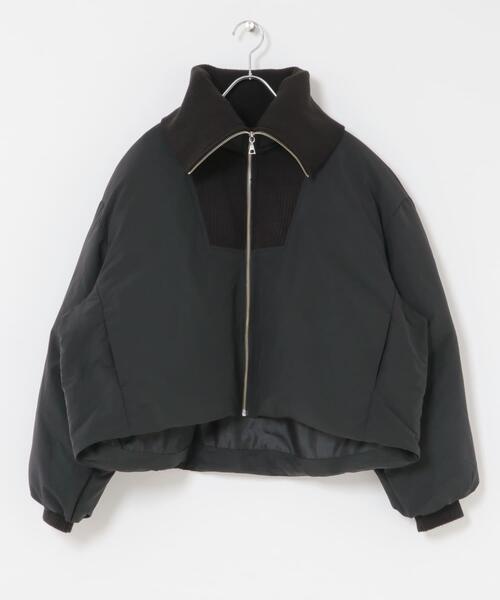 SENSE OF PLACE by URBAN RESEARCH(センスオブプレイスバイアーバンリサーチ)の「ビッグカラーショートパフジャケット(ダウンジャケット/コート・レディース・カーキ/ライトベージュ/ブラック・ONE)」の21枚目の写真