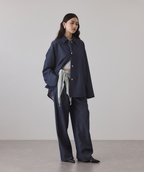 ADAM ET ROPE'(アダムエロペ)の「NIKKE TW DENIM PANTS(デニムパンツ・レディース・ブラック/ネイビー・36/38)」の4枚目の写真