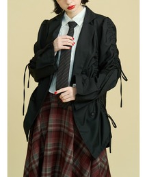 jouetie | ギャザーリボンジャケットミニワンピース【セットアップ対応】(テーラードジャケット)