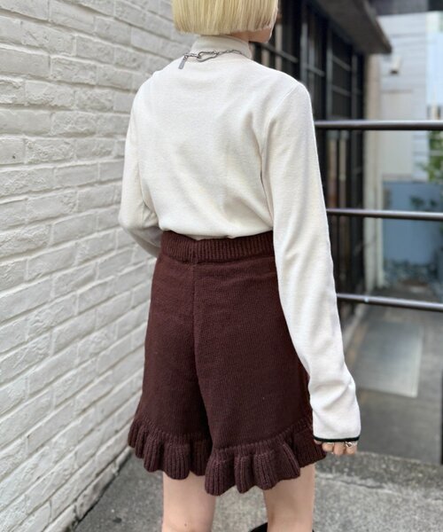 w closet(ダブルクローゼット)の「配色ラメタートルニット(ニット/セーター・レディース・ピンク/ブラウン/チャコールグレー/アイボリー・FREE)」の7枚目の写真
