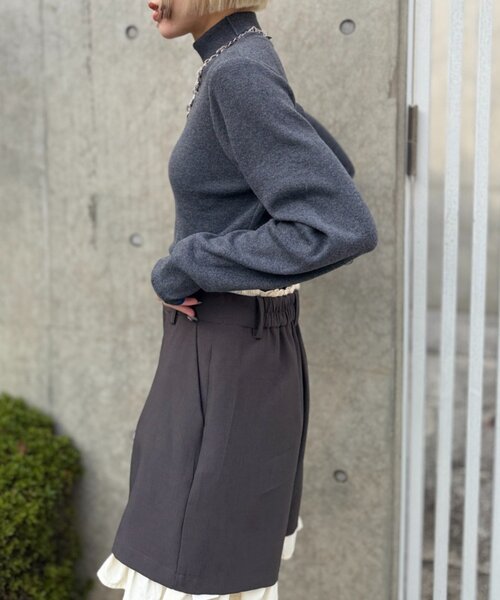 w closet(ダブルクローゼット)の「配色ラメタートルニット(ニット/セーター・レディース・ピンク/ブラウン/チャコールグレー/アイボリー・FREE)」の10枚目の写真