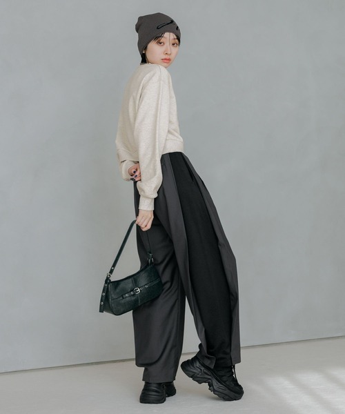 PAGEBOY（ページボーイ）の「JPニットビーニー（ニットキャップ/ビーニー・レディース・グレー/ブラック・FREE）」の4枚目の写真