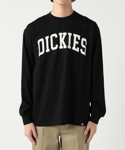 Dickies(ディッキーズ)の「Dickies/ディッキーズ アーチロゴ ロングスリーブTシャツ/ロゴスウェット/スウェット(Tシャツ/カットソー・メンズ・ブラック/ホワイト/ダークブラウン・LARGE/X-LARGE/MEDIUM)」の1枚目の写真