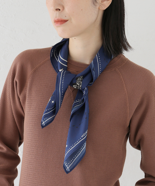 JOURNAL STANDARD（ジャーナルスタンダード）の「スキースカーフ（ストール/ショール・レディース・キャメル/ブルー・FREE）」の7枚目の写真