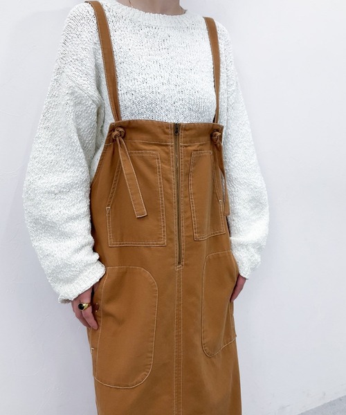 niko and...（ニコアンド）の「[MODE NORM CORE] ミリタリーポケジャンスカアソート（ジャンパースカート・レディース・ブラウン/スモーク/ライトブルー・LARGE/MEDIUM）」の12枚目の写真