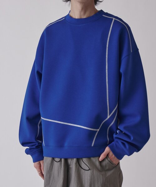 Lui's（ルイス）の「配色ステッチトップス（Tシャツ/カットソー・メンズ・ブルー/グレー/ブラック・FREE）」の6枚目の写真