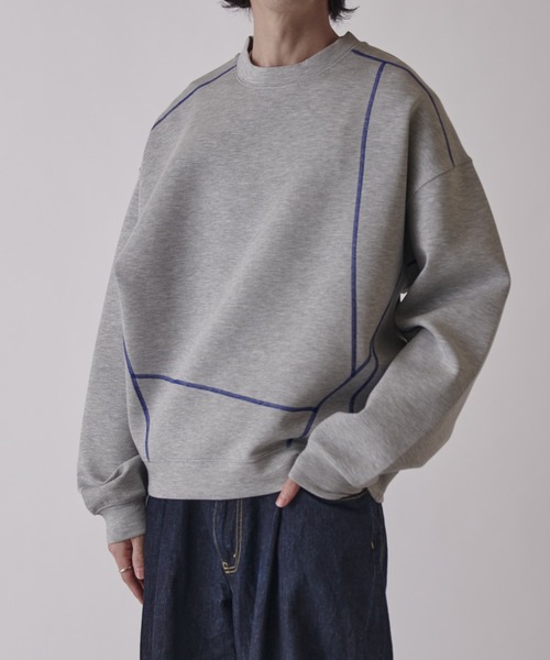 Lui's（ルイス）の「配色ステッチトップス（Tシャツ/カットソー・メンズ・ブルー/グレー/ブラック・FREE）」の16枚目の写真