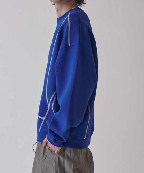 Lui's（ルイス）の「配色ステッチトップス（Tシャツ/カットソー・メンズ・ブルー/グレー/ブラック・FREE）」の22枚目の写真