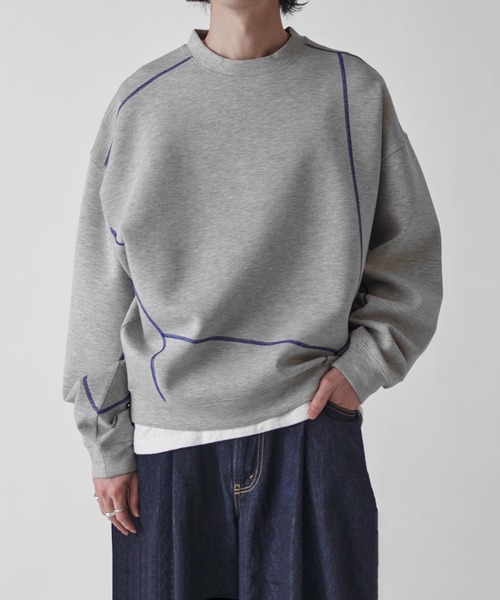 Lui's(ルイス)の「配色ステッチトップス(Tシャツ/カットソー・メンズ・ブルー/グレー/ブラック・FREE)」の22枚目の写真