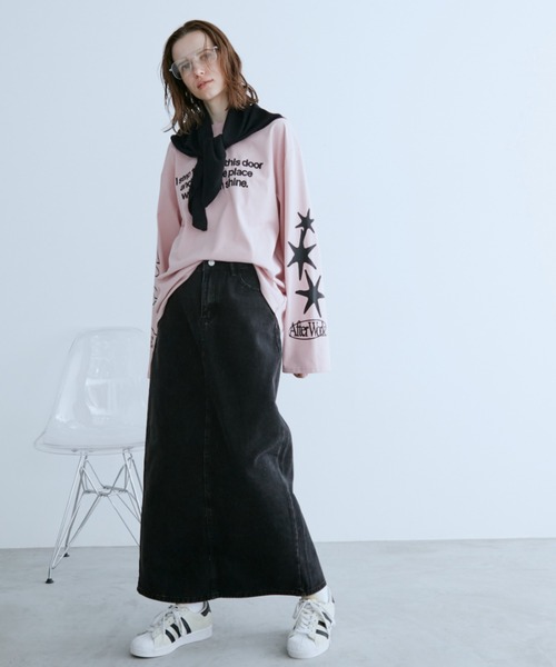 Auntie Rosa Holiday（アンティローザホリデー）の「デニムストレートスカート（デニムスカート・レディース・ブラック/ブラウン・FREE）」の8枚目の写真