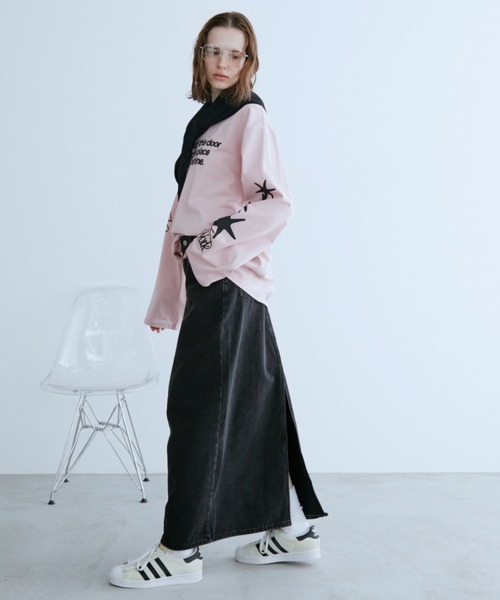 Auntie Rosa Holiday（アンティローザホリデー）の「デニムストレートスカート（デニムスカート・レディース・ブラック/ブラウン・FREE）」の10枚目の写真