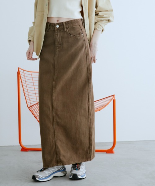 Auntie Rosa Holiday（アンティローザホリデー）の「デニムストレートスカート（デニムスカート・レディース・ブラック/ブラウン・FREE）」の14枚目の写真