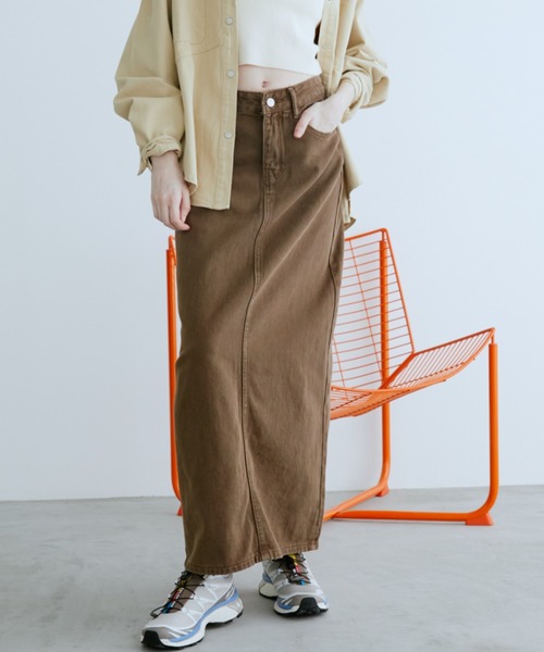 Auntie Rosa Holiday（アンティローザホリデー）の「デニムストレートスカート（デニムスカート・レディース・ブラック/ブラウン・FREE）」の13枚目の写真