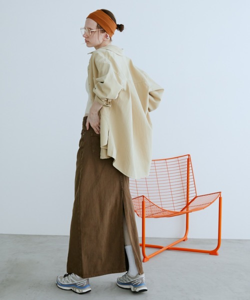 Auntie Rosa Holiday（アンティローザホリデー）の「デニムストレートスカート（デニムスカート・レディース・ブラック/ブラウン・FREE）」の20枚目の写真