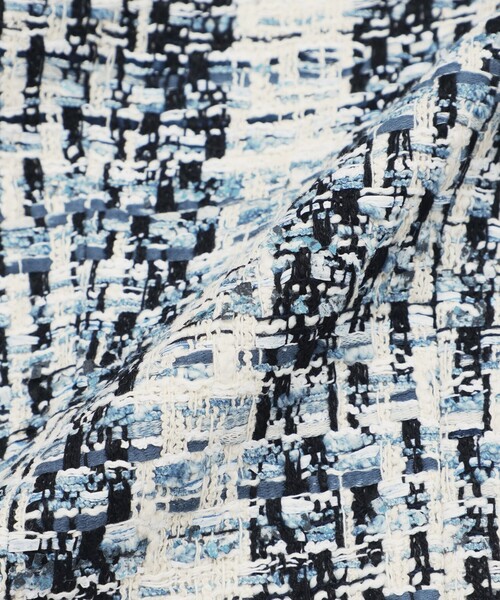 ミックスファンシーツィード ノーカラージャケット（ノーカラー