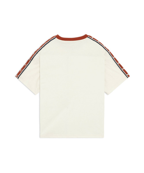 PUMA(プーマ)の「PUMA プーマ ウィメンズ ESS エレベーテッド MX テープ 半袖 Tシャツ(Tシャツ/カットソー・レディース・ベージュ系その他/オフホワイト・X-LARGE/SMALL/LARGE/MEDIUM)」の6枚目の写真