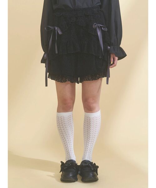 merry jenny（メリージェニー）の「シュガーフリルカボチャパンツ（その他パンツ・レディース・ブラック/アイボリー・FREE）」の9枚目の写真