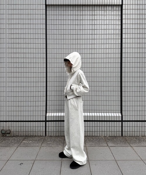 Perushu(ペルーシュ)の「2Way Drawstring Wide Sweatpants/2WAY ドローストリング ワイドスウェットパンツ(スウェットパンツ・レディース・ブラウン/チャコールグレー/オートミール・SMALL/MEDIUM)」の22枚目の写真