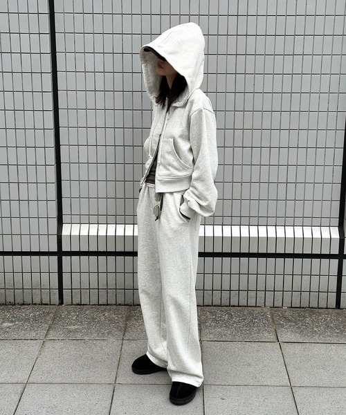 Perushu(ペルーシュ)の「2Way Drawstring Wide Sweatpants/2WAY ドローストリング ワイドスウェットパンツ(スウェットパンツ・レディース・ブラウン/チャコールグレー/オートミール・SMALL/MEDIUM)」の20枚目の写真
