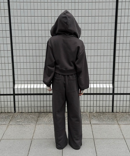 Perushu(ペルーシュ)の「2Way Drawstring Wide Sweatpants/2WAY ドローストリング ワイドスウェットパンツ(スウェットパンツ・レディース・ブラウン/チャコールグレー/オートミール・SMALL/MEDIUM)」の10枚目の写真