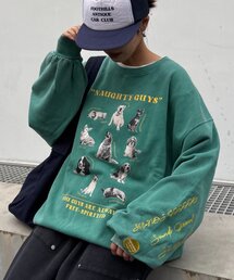 SOUNDSGOOOOD | 【SOUNDS GOOOOD】DOGプリント刺繍ヴィンテージスウェット(スウェット)
