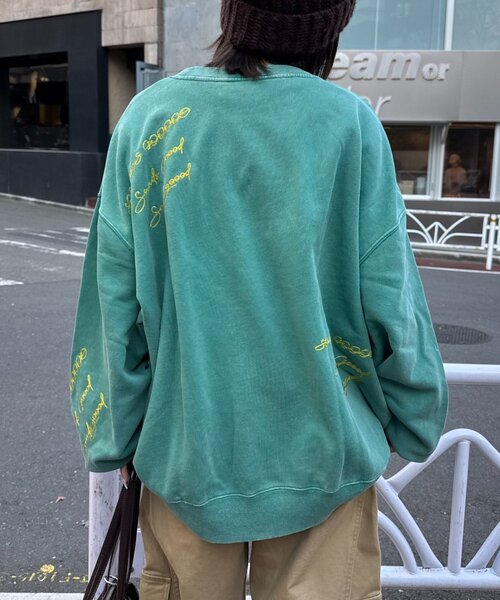 SOUNDSGOOOOD(サウンズグッド)の「【SOUNDS GOOOOD】DOGプリント刺繍ヴィンテージスウェット(スウェット・レディース・グリーン/パープル/グレー/ブラック・ONE SIZE)」の22枚目の写真