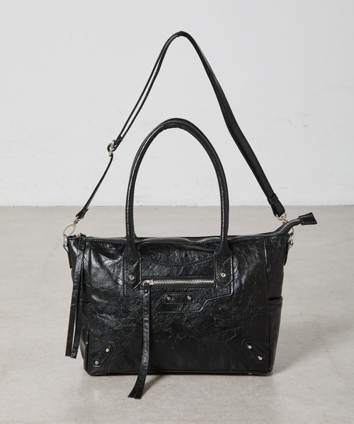 COLONY 2139（コロニートゥーワンスリーナイン）の「スタッズハンドバッグ（ショルダーバッグ・レディース・ブラック/ブラウン・FREE）」の20枚目の写真