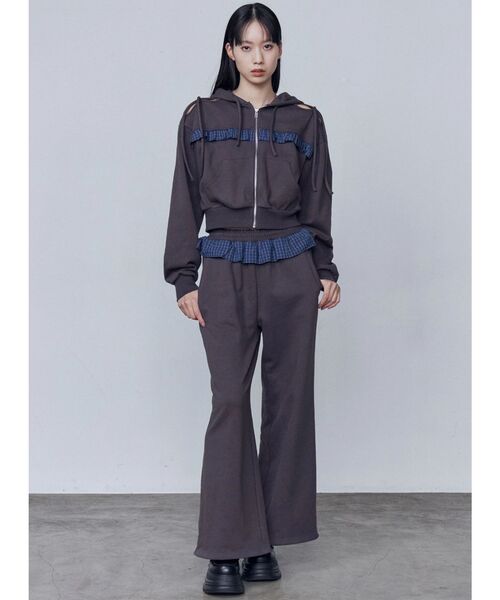 EMODA（エモダ）の「ウエストフリルスウェットパンツ（スウェットパンツ・レディース・グレー/ブラック/ライトグレー・FREE）」の15枚目の写真