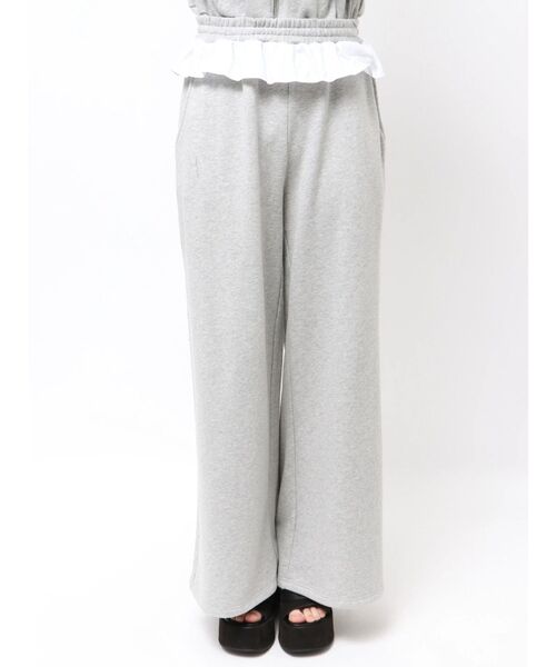 EMODA（エモダ）の「ウエストフリルスウェットパンツ（スウェットパンツ・レディース・グレー/ブラック/ライトグレー・FREE）」の13枚目の写真