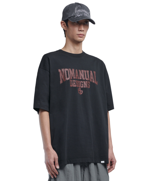 NOMANUAL(NOMANUAL)の「A.L T-SHIRT - WASHED BLACK(Tシャツ/カットソー・メンズ・その他・L/M/S/XL)」の1枚目の写真