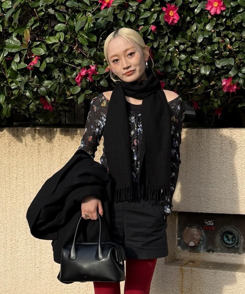 SHEER RIB CARDIGAN WITH STRAIGHT DRESS（ワンピース）｜Ameri