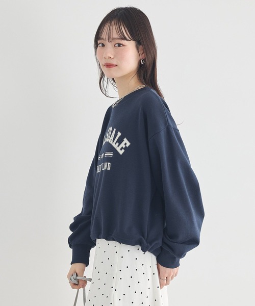 earth music&ecology（アースミュージックアンドエコロジー）の「アソートロゴウラケドロストプルオーバー（スウェット・レディース・杢グレー/ホワイト系その他/ネイビー・FREE）」の20枚目の写真