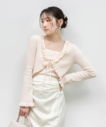 RANDA | フリルニットアンサンブル(カーディガン/ボレロ)