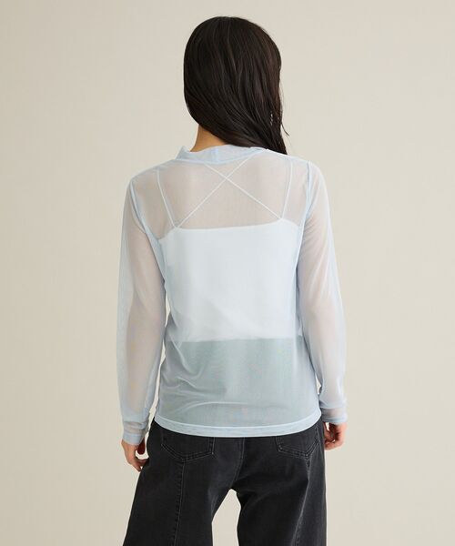 CRAFT STANDARD BOUTIQUE（クラフトスタンダードブティック）の「シアーメッシュロングスリーブインナー（Tシャツ/カットソー・レディース・ライトブルー/ダークグレー/ライトイエロー・FREE）」の8枚目の写真