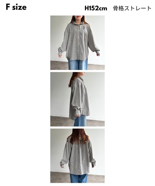 U.S. POLO ASSN.（ユーエスポロアッスン）の「【U.S. POLO ASSN.】フードチェックシャツ（シャツ/ブラウス・レディース・グリーン/パープル/ネイビー/アイボリー・FREE）」の10枚目の写真