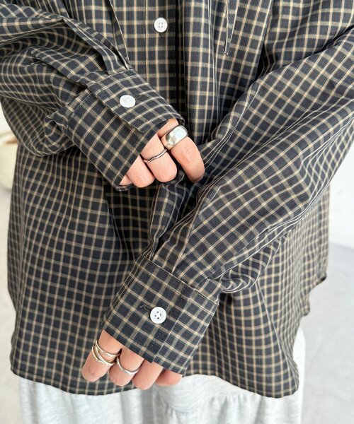 U.S. POLO ASSN.（ユーエスポロアッスン）の「【U.S. POLO ASSN.】フードチェックシャツ（シャツ/ブラウス・レディース・グリーン/パープル/ネイビー/アイボリー・FREE）」の20枚目の写真