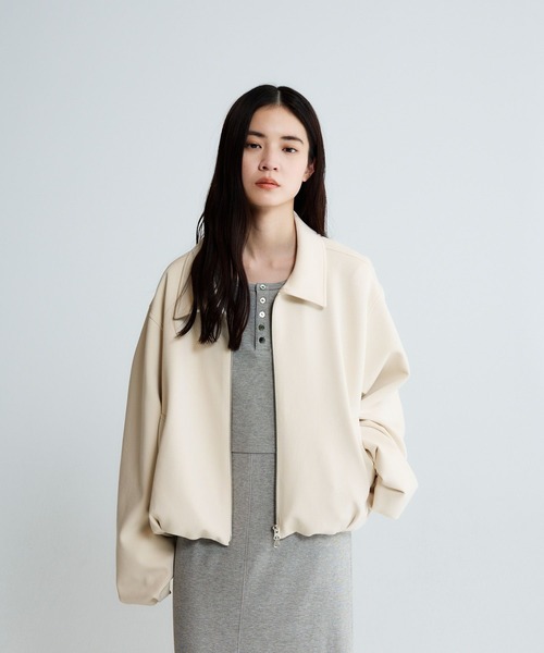 JEANASIS（ジーナシス）の「ダンボールバルーンブルゾン/645450（ブルゾン・レディース・グレー/ブラック/アイボリー・FREE）」の2枚目の写真